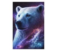 Puzzles 1000pcs(75x50cm) pour Adolescents Cosmic Polar Bear Art Print-2 Puzzles pour Adolescents Jouets Anti-Stress Cadeau d'anniversaire Aide À Stimuler Le Cerveau 1000pcs(75x50cm)