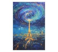 Puzzles 1000pcs(75x50cm) pour Adolescents Eiffel Tower Night Sky Painting Puzzles pour Adultes À Monter Soi-même - Course De Vitesse Manuelle pour Anniversaire, Noël 1000pcs(75x50cm)