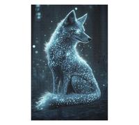 Puzzles 1000pcs(75x50cm) pour Adolescents Enchanted Glowing Wolf in Forest Puzzles pour Adultes À Monter Soi-même - Course De Vitesse Manuelle pour Anniversaire, Noël 1000pcs(75x50cm)