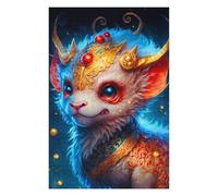 Puzzles 1000pcs(75x50cm) pour Adolescents Fantasy Horned Beast Art Print Puzzles pour Adolescents Jouets Anti-Stress Cadeau d'anniversaire Aide À Stimuler Le Cerveau 1000pcs(75x50cm)