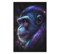 Puzzles 1000pcs(75x50cm) pour Adolescents Galactic Gorilla Portrait Puzzles pour Adultes Jeux Relaxants Découpe De Précision Cadeaux d'anniversaire Et Cadeaux Uniques 1000pcs(75x50cm)