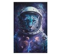 Puzzles 1000pcs(75x50cm) pour Adolescents Leopard Astronaut Space Art Print Puzzles pour Adultes Jeux Relaxants Découpe De Précision Cadeaux d'anniversaire Et Cadeaux Uniques 1000pcs(75x50cm)