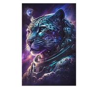 Puzzles 1000pcs(75x50cm) pour Adolescents Space Leopard Astronaut Art Print Puzzles pour Adolescents Jouets Anti-Stress Cadeau d'anniversaire Aide À Stimuler Le Cerveau 1000pcs(75x50cm)