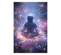Puzzles 1000pcs(75x50cm) pour Adolescents Space Meditation Astronaut in Cosmic Serenity Puzzles pour Adultes À Monter Soi-même - Course De Vitesse Manuelle pour Anniversaire, Noël 1000pcs(75x50cm)