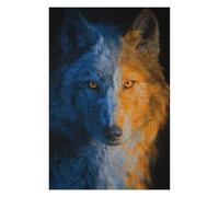 Puzzles 1000pcs(75x50cm) pour Adolescents Two-Faced Wolf Art Print -1 Puzzles pour Adultes À Monter Soi-même - Course De Vitesse Manuelle pour Anniversaire, Noël 1000pcs(75x50cm)