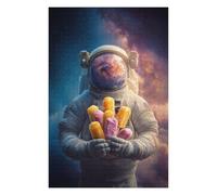 Puzzles 1000pcs(75x50cm) pour Adultes Astronaut with Ice Cream in Space Puzzles Anti-Stress Jouets De Détente À La Maison Tuer Le Temps Faire Travailler Le Cerveau 1000pcs(75x50cm)