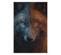Puzzles 1000pcs(75x50cm) pour Adultes Two-Faced Wolf Unique Coloration Puzzle Casse-tête Jeu De Rapidité Et De Détente Cadeaux Anti-Stress 1000pcs(75x50cm)