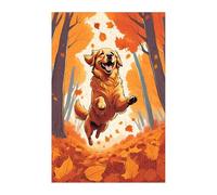 Puzzles 120 Pièces Adultes Chiens d'automne, Jouet Educatif Développe Observation et Logique, Puzzle Adultes 120 Pièces 25 x 20 cm