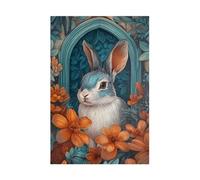 Puzzles 120 Pièces Adultes Fleur Lapin Animal 25 x 20 cm Jeu Educatif Puzzle Impossible Puzzle Adultes 120 Pièces Puzzles