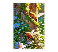 Puzzles 120 Pièces Adultes Fleurs Abeilles, Jouet Educatif Développe Observation et Logique, Puzzle Adultes 120 Pièces 25 x 20 cm
