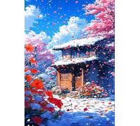 Puzzles 120 Pièces Adultes Fleurs d'hiver Neige 25x20 cm, Jeu éducatif Défi Jouet Développe Observation et Logique, Puzzle 120 Pieces