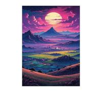 Puzzles 1200 Pièces Adultes Paysage Champ Lunaire, Jouet Educatif Développe Observation et Logique, Puzzle Adultes 1200 Pièces 75 x 50 cm