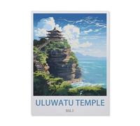 Puzzles 1500 Stück Holz Moage Bild，Uluwatu-Tempel, Bali, See，Filmplakat Für Erwachsene Spiele Lernspielzeug-DS57x87cmJ371