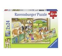 Puzzles 2 x 24 pièces Ravensburger Le bonheur à la ferme Multicolore G