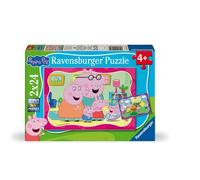 Puzzles 2 x 24 pièces Ravensburger Peppa Pig Nouvelles aventures