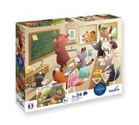 Sentosphère 2 Puzzles Vive l'École – 24 pièces – Observation, Mémoire, Logique – Dès 3 ans