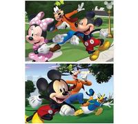 Puzzles 2 x 48 pièces : Mickey et ses amis