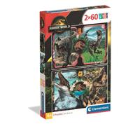 Puzzles 2 x 60 pièces Clementoni Jurassic World Renaissance