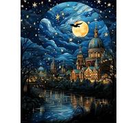 Puzzles 200 Pièces Adultes Château Ciel Étoilé 35x25 cm, Jeu éducatif Défi Jouet Développe Observation et Logique, Puzzle 200 Pieces