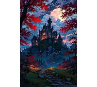 Puzzles 200 Pièces Adultes Château Lune 35x25 cm, Jeu éducatif Défi Jouet Développe Observation et Logique, Puzzle 200 Pieces
