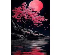 Puzzles 200 Pièces Adultes Rivière Moon Tree 35x25 cm, Jeu éducatif Défi Jouet Développe Observation et Logique, Puzzle 200 Pieces
