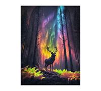 Puzzles 2000 Pièces Adultes Cerf Arbres Aurora, Jouet Educatif Développe Observation et Logique, Puzzle Adultes 2000 Pièces 100 x 70 cm