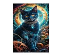 Puzzles 2000 Pièces Adultes Chat l'espace Fantastique, Jouet Educatif Développe Observation et Logique, Puzzle Adultes 2000 Pièces 100 x 70 cm