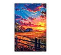 Puzzles 2000 Pièces Adultes Ferme Coucher Soleil, Jouet Educatif Développe Observation et Logique, Puzzle Adultes 2000 Pièces 100 x 70 cm