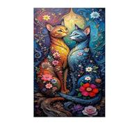 Puzzles 2000 Pièces Adultes Fleur Chat, Jouet Educatif Développe Observation et Logique, Puzzle Adultes 2000 Pièces 100 x 70 cm