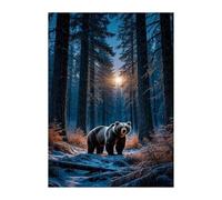 Puzzles 2000 Pièces Adultes Ours Animal Jungle, Jouet Educatif Développe Observation et Logique, Puzzle Adultes 2000 Pièces 100 x 70 cm