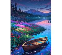 Puzzles 2000 Pièces Adultes Paysages Fluviaux Bateau 100x70 cm, Jeu éducatif Défi Jouet Développe Observation et Logique, Puzzle 2000 Pieces