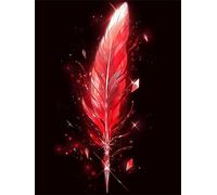 Puzzles 2000 Pièces Adultes Plumes Rouges 100 x 70 cm Jeu Educatif Puzzle Impossible Puzzle Adultes 2000 Pièces Puzzles