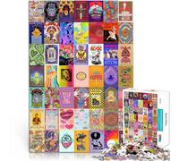 Puzzles 2000 pièces pour Adolescents Art psychédélique rétro pour Le Jeu éducatif Challenge Toy Bon Cadeau 70x100cm