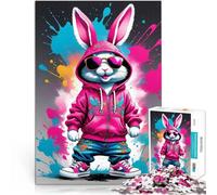 Puzzles 2000 pièces pour Adolescents Bébé Lapin coloré pour Le Jeu éducatif Challenge Toy Décoration d'intérieur 70x100cm