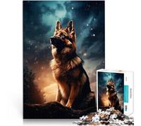 Puzzles 2000 pièces pour Adolescents Berger Allemand sous Un Ciel orageux défi éducatif Jeu éducatif pour Anniversaire, Noël 70x100cm