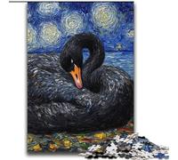 Puzzles 2000 pièces pour Adolescents Black Swan Night Sky Jeu Familial Anti-Stress Défi Difficile Convient aux Couples 70x100cm