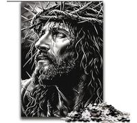 Puzzles 2000 pièces pour Adolescents, Cadeaux en Noir et Blanc, Jésus, Difficile, Cadeaux pour Les Amis et la Famille, Convient pour Et 14 70x100cm