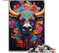 Puzzles 2000 pièces pour Adolescents, Cadeaux, taureaux colorés, Difficiles, Cadeaux pour Amis et Famille, adaptés aux Enfants de 14 Ans et Plus, 70x100cm