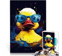 Puzzles 2000 pièces pour Adolescents Canard en Caoutchouc avec Lunettes de Soleil Jeu de Quiz Super Cadeau 70x100cm