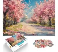 Puzzles 2000 pièces pour Adolescents Cerisiers en Fleurs et Capitole à Washington Jeux Amusants Décoration Parfaite 70x100cm