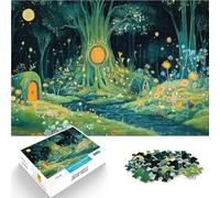 Puzzles 2000 pièces pour Adolescents Chalet de la forêt enchantée Jouets de Jeu stimulants Améliorer la mémoire 70x100cm