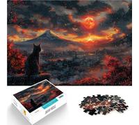 Puzzles 2000 pièces pour Adolescents Chat du Paradis du Coucher de Soleil Jeu Pratique est idéal comme Cadeau pour Toute la Famille 70x100cm