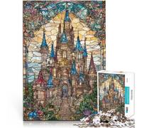 Puzzles 2000 pièces pour Adolescents Châteaux de vitraux Jeux éducatifs Décoration d'intérieur Bon Cadeau 70x100cm