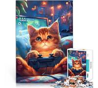 Puzzles 2000 pièces pour Adolescents Chaton de Jeu Mignon Séjour Anti-Stress pour Tuer Le Temps Idées Cadeaux 70x100cm
