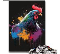 Puzzles 2000 pièces pour Adolescents Coqs colorés pour et à partir de 14 Ans Jeu Pratique Jeu de Noël Cadeaux 70x100cm