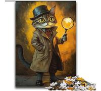 Puzzles 2000 pièces pour Adolescents Détective Chat Amusement en Famille Activités Amusantes à la Maison, Cadeau d'anniversaire, Cadeaux de Voyage, pour et 14 Ans 70x100cm