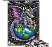 Puzzles 2000 pièces pour Adolescents Dragon Volant Debout sur Terre Difficile à réaliser, mais Amusant et Humoristique Cadeau d'anniversaire et Cadeau Unique 70x100cm