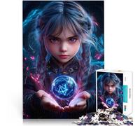 Puzzles 2000 pièces pour Adolescents Fille d'anime avec Un orbe Magique Jeu Stimulant Convient pour la décoration de Bureau 70x100cm