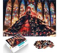 Puzzles 2000 pièces pour Adolescents Fille d'anime en Robe Rouge Activité familiale Renforcer l'amour Entre Les Couples 70x100cm
