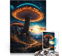 Puzzles 2000 pièces pour Adolescents Forêt de Champignons enchantés Jeu intellectuel Liste de souhaits avec Le Père Noël 70x100cm